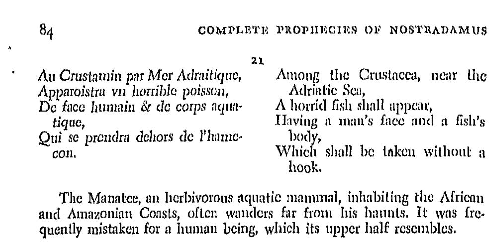 The Complete Prophecies of Nostradmus , Henry C. Roberts p.84