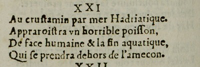ミシェル・ノストラダムス師の予言集 (1557年) 3巻21