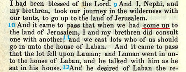 The Book Of Mormon 1837 p.12 ニーファイ第一 3：10