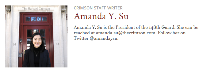 AmandaYSu _ Writer Page _ The Harvard Crimson