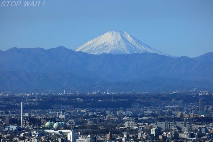 都庁展望室から富士山SN