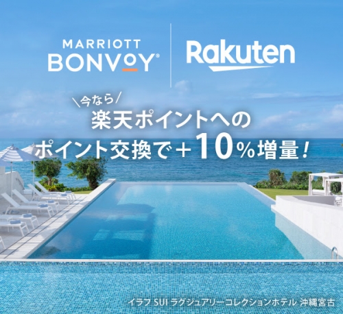 Marriott Bonvoyポイントから楽天ポイントへの交換10％増量キャンペーンがスタート