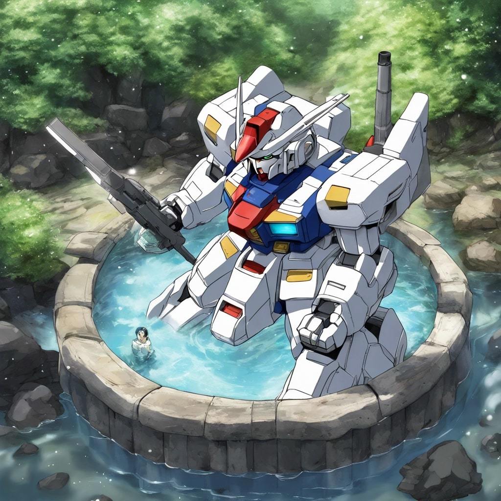258194_Gundam in a hot spring _xl-1024-v1-0