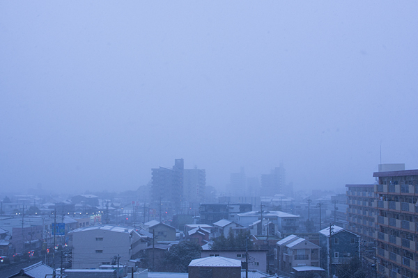 雪の名古屋