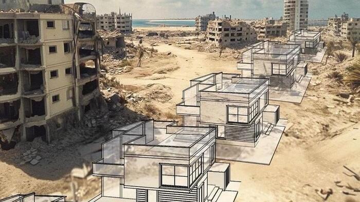 イスラエル企業、更地にされたガザのビーチフロント不動産を売り込む