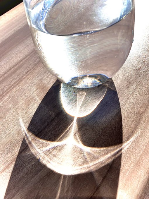 グラスの反射