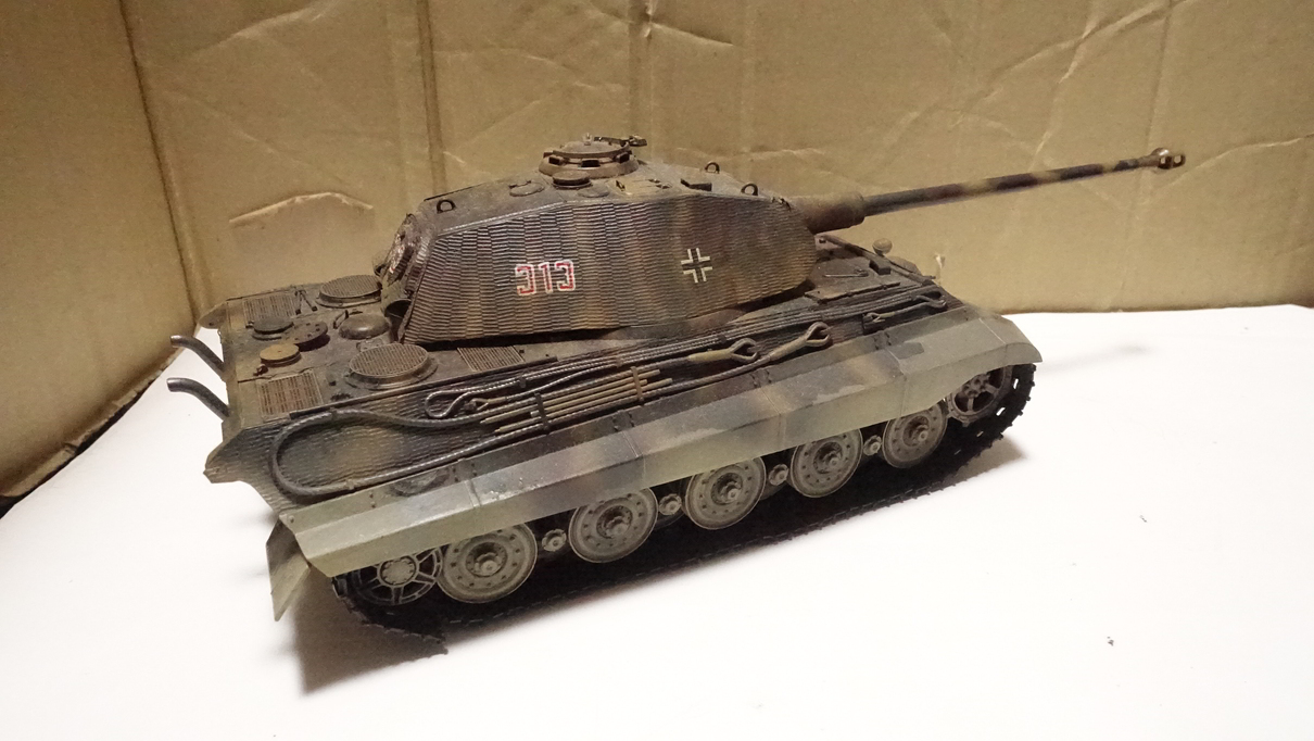 タミヤのミリタリーミニチュアシリーズ  No.169 ドイツ 重戦車キングタイガー(ポルシェ砲塔) その１５