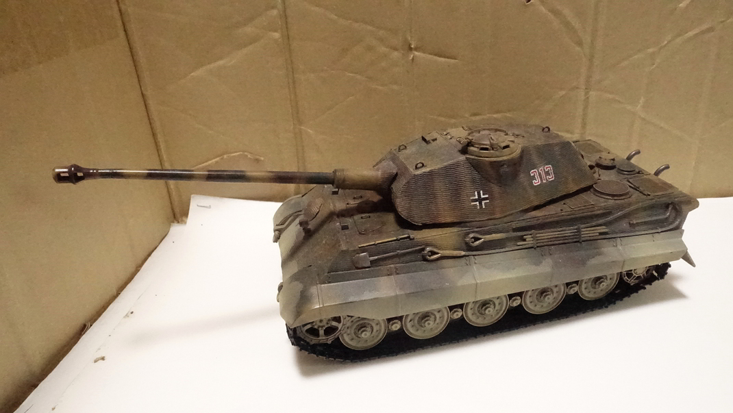 タミヤのミリタリーミニチュアシリーズ  No.169 ドイツ 重戦車キングタイガー(ポルシェ砲塔) その９