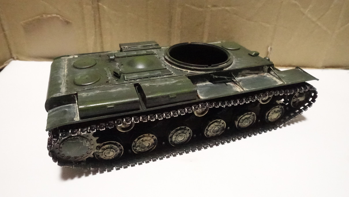 タミヤのミリタリーミニチュアシリーズ No.375 ソビエト重戦車 KV-2 その７