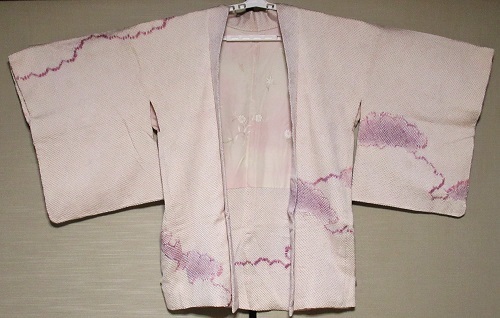 ピンク絞り羽織１